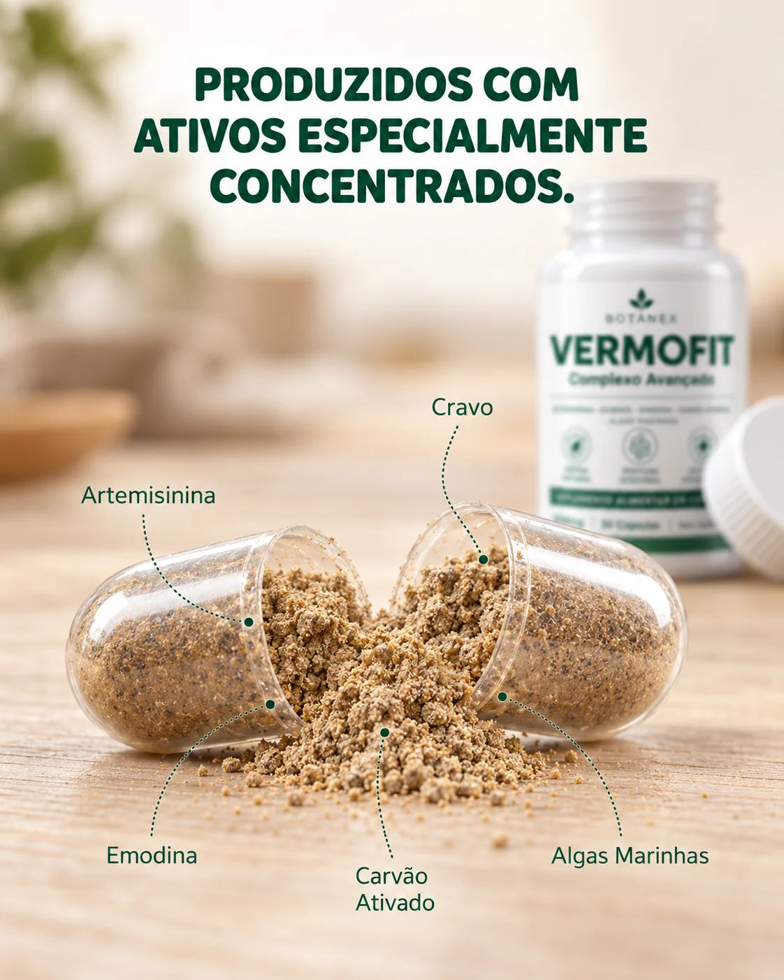 Ativos concentrados do VermoFit